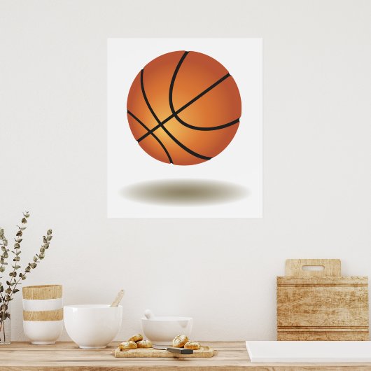 Cool Basketball Emblem Poster (Keuken)