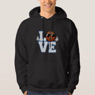 Cool Basketball Love Design Grappige basketbalfa Hoodie
