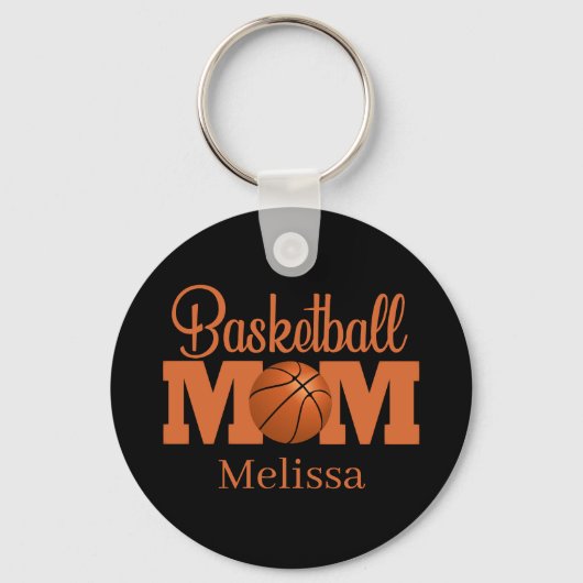 Cool Basketball Sport Mam naam toevoegen Sleutelhanger (Voorkant)
