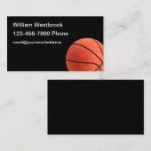 Cool Basketball Thème Moderne Simple Carte de visi (Devant / Derrière)