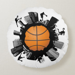 Cool Basketball World Rond Kussen