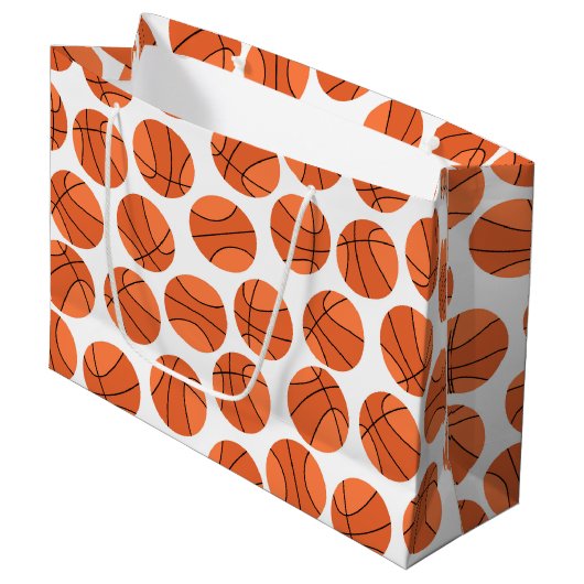 cool basketbalsportpatroon groot cadeauzakje (Voorkant Gekanteld)