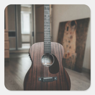 Cool Bass Guitar Vierkante Sticker