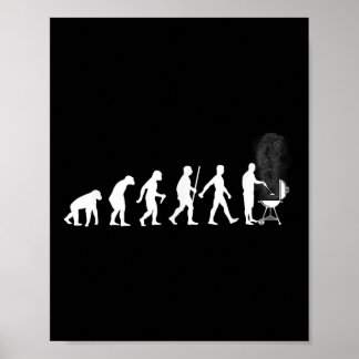 Cool BBQ Grilling Design voor Mannen Vrouwen Barbe Poster