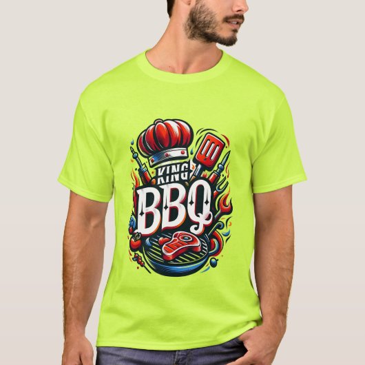 Cool BBQ King grilling T-shirt (Voorkant)