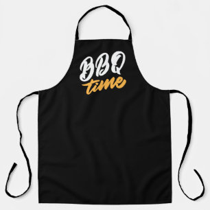 Cool BBQ tijd woord kunst grillen Schort