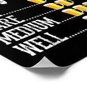 Cool BBQ Timer Raw Rare Medium Well Funny Beer Dri Poster (Hoek)