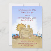 Cool Beach Baby 1er anniversaire Invitation pour f (Dos)