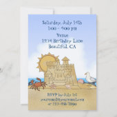 Cool Beach Baby Boys 1er Anniversaire Invitation (Dos)