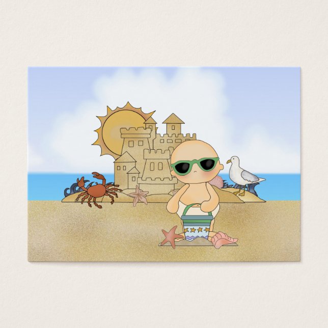 Cool Beach Baby ~ Neutraal Visitekaartje (Voorkant)