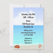 Cool Beach Baby shower Invitation pour garçons (Dos)
