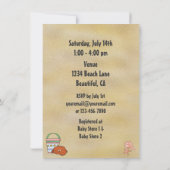 Cool Beach Baby shower Invitation pour les filles (Dos)