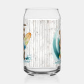 Cool beach house beer naam toevoegen blikvorm glas (Links)