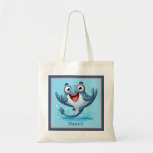Cool beach naam toevoegen kinder stingray tote bag