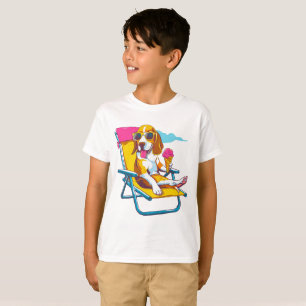 Cool Beagle Zomer Vibes Leuke Kinderen T-shirt