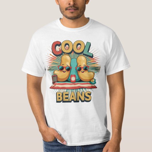 "Cool Beans Vintage Graphic T-shirt (Voorkant)
