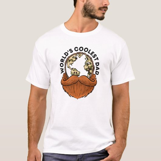 Cool Bearded Papa Leger Print T-shirt (Voorkant)