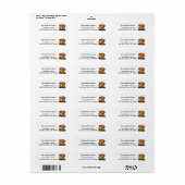 Cool Beaver in Santa hat kerstCartoon Etiket (Full Sheet)