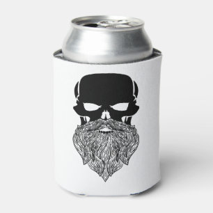 Cool bebaard skull Jolly Roger Blikjeskoeler