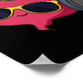 Cool Beet Grappig Veggie Pun Dark BG Poster (Hoek)