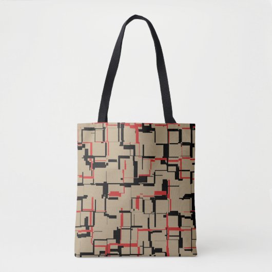 COOL Beige Red Black Draagtas (Voorkant)