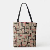 COOL Beige Red Black Draagtas (Achterkant)