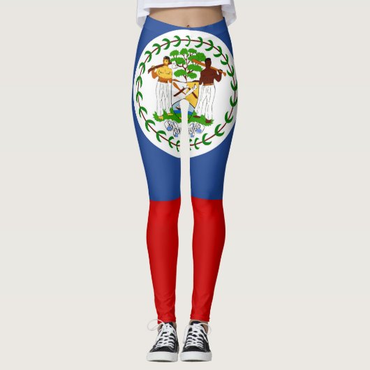 Cool Belize Flag Mode Leggings (Voorkant)