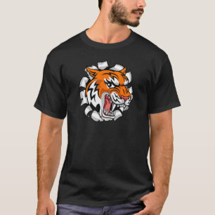 Cool Bengal Tiger opent kruiende mondtranen Thoug T-shirt