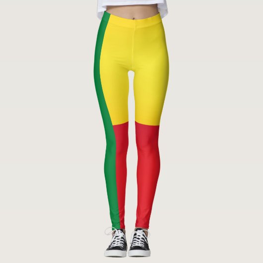 Cool Benin Flag Mode Leggings (Voorkant)