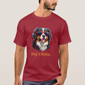 Cool Berner Mountain Dog met Zonnebril T-shirt