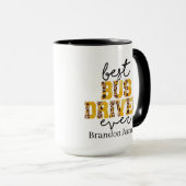 Cool Best Bus Driver Ever Naam toevoegen Mok (Voorkant rechts)
