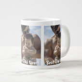 Cool Best Dad Ever Vaderdag Foto Extra Grote Beker (Voorkant rechts)