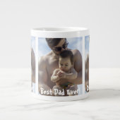 Cool Best Dad Ever Vaderdag Foto Extra Grote Beker (Voorkant)