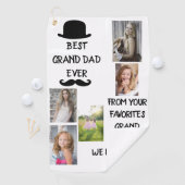 Cool Best Grand Dad Ooit Zwart Script Foto Golfhanddoek (Insitu)