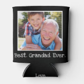 Cool Best Grandad Ever Photo Persoonlijk zwart Blikjeskoeler (Voorkant)