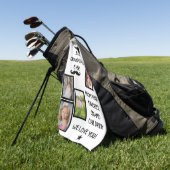 Cool Beste Grand Dad Ooit Black Script Foto Golf Golfhanddoek (Groen)