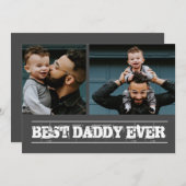 Cool Beste Pap Ooit Fotocollage Vaderdag Feestdagenkaart (Voorkant / Achterkant)