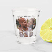 Cool  Beste Papa Ooit Elegant Script Foto Shot Glas (Voorkant)
