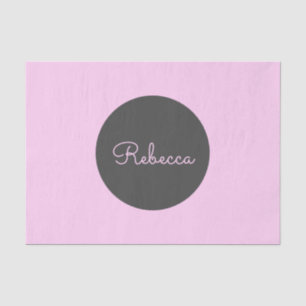 Cool bewerkbaar roze retro-modern scriptontwerp tissuepapier