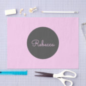 Cool bewerkbaar roze retro-modern scriptontwerp tissuepapier (Craft)