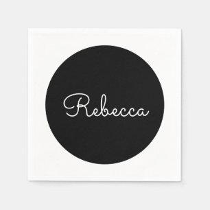 Cool bewerkbaar wit script retro-modern design servet