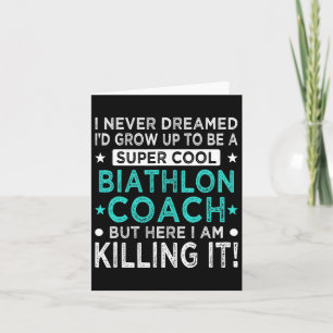 Cool Biathlon Coach Funny Biatlete Humor Winter S Kaart