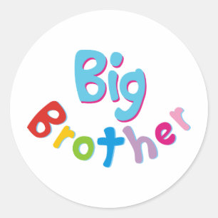 Cool Big Brother Shirt Ronde Sticker