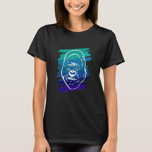 Cool Big Monkey Face T-shirt (Voorkant)