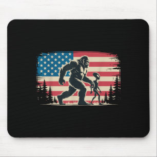 Cool Bigfoot Alien Amerikaanse Vlag Patriottisch U Muismat