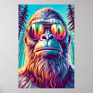 Cool Bigfoot in Hip Zonnebril Poster