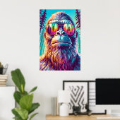 Cool Bigfoot in Hip Zonnebril Poster (Thuiskantoor)