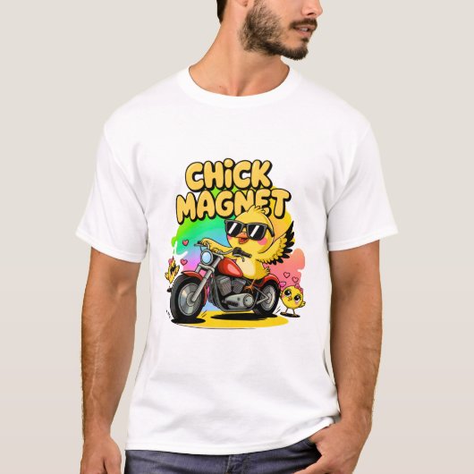 Cool Biker Chick Magnet Easter Shirt (Voorkant)