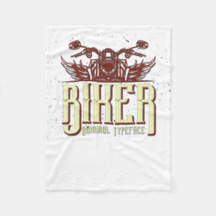 Cool Biker Design - Origineel Lettertype Fleece Deken