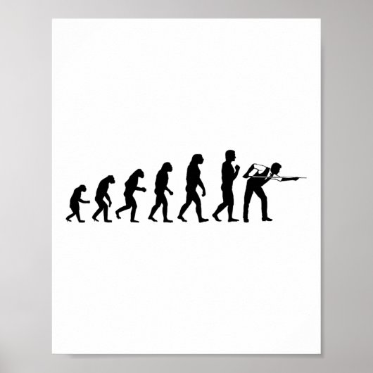 Cool Biljart Evolution Funny Cue LL Stick Player Poster (Voorkant)